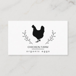 Organic Eggs Chicken Hen Farm Vintage Business Car Card
