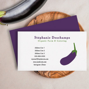 Organic Farm & Catering Eggplant Business Card