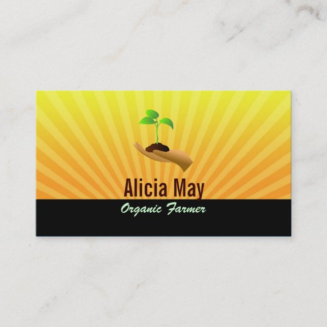 Organic Farmer Business Cards (Front)