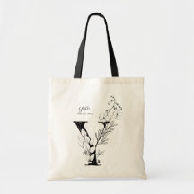 Organic farmhouse letter Y floral monogrammed