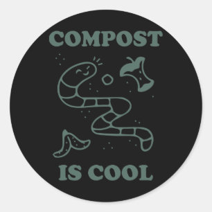 Organic Farming Composting - Compost Is Cool A Gar Classic Round Sticker