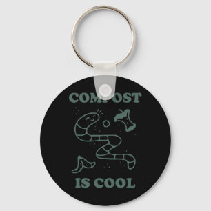 Organic Farming Composting - Compost Is Cool A Gar Keychain