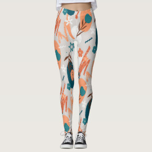 Organic Flat Floral Leggings