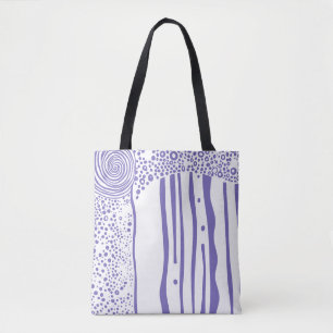 organic flow modern rustic tote bag