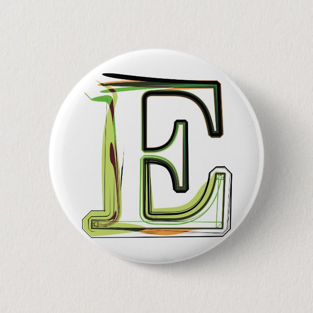 Organic Font illustration 2 Inch Round Button (Front)
