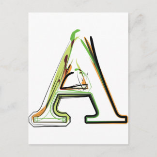 Organic Font illustration Postcard