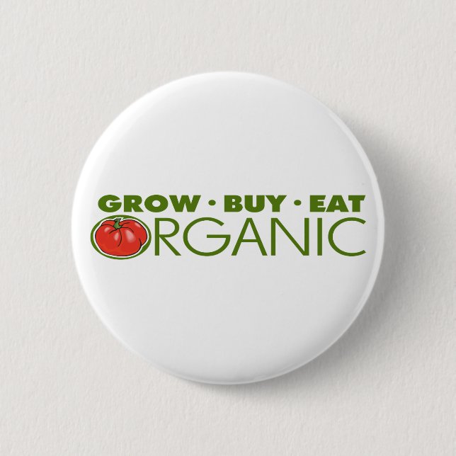 Organic Food 2 Inch Round Button (Front)