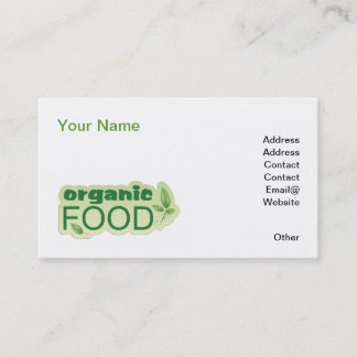 Organic Food Business Card