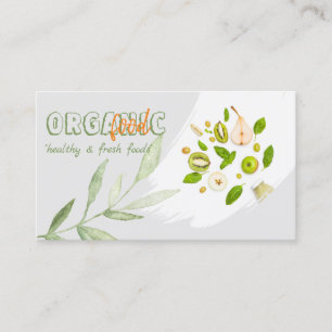 Organic Food Healthy Nutrition Detox Vegan Bakery Business Card