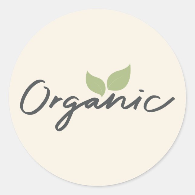organic fresh food label (Front)