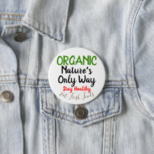 Organic Fresh Foods Round Button Pins