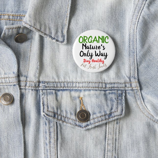 Organic Fresh Foods Round Button Pins (In Situ)