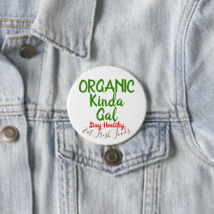 Organic Fresh Foods Round Button Pins