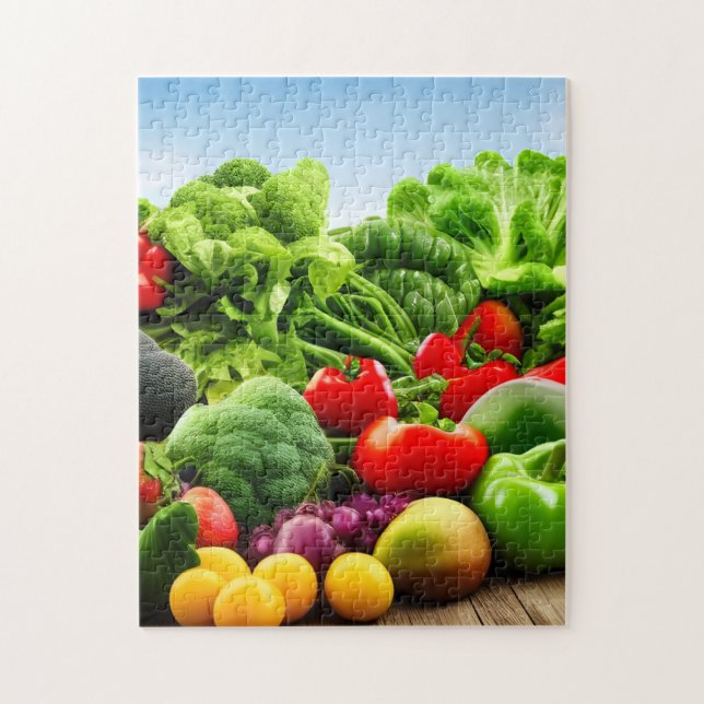 Organic Fruit and Vegetables Jigsaw Puzzle (Vertical)