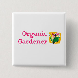 Organic Gardener - Calla Lilies 2 Inch Square Button