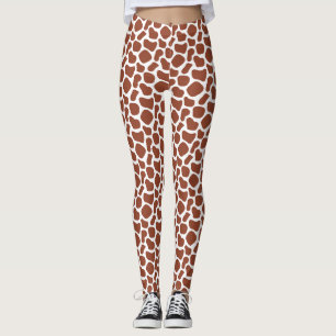 Organic Giraffe Print Seamless Pattern Leggings
