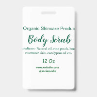 Organic green nature body scrub butter add name in