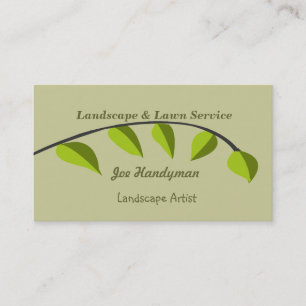 Organic   Green Tree Branch Business Card