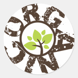 Organic Green Tree Organic Planet Stickers
