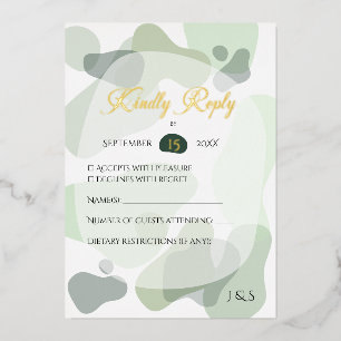 Organic Greenery Geometric Abstract Wedding