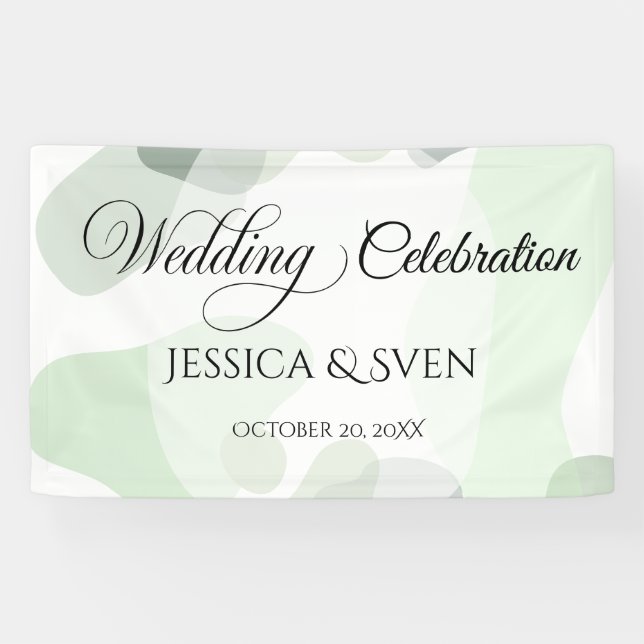 Organic Greenery Geometric Abstract Wedding Banner (Horizontal)