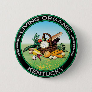 Organic Kentucky 2 Inch Round Button
