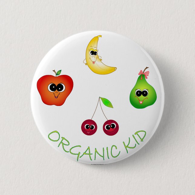 Organic Kid 2 Inch Round Button (Front)
