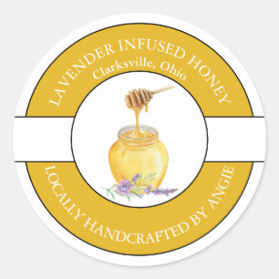 Organic Lavender Infused Honey Label