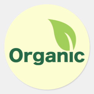 Organic leaf classic round sticker