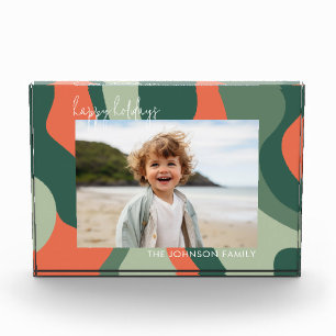 Organic Line Abstract Art - Jade Coral 1 Photo Block