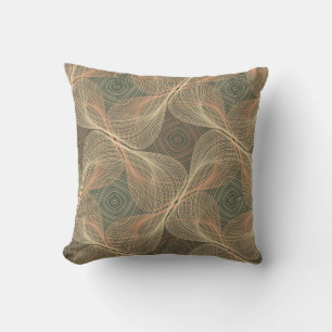 Organic lines geometric shapes optical illusion se throw pillow