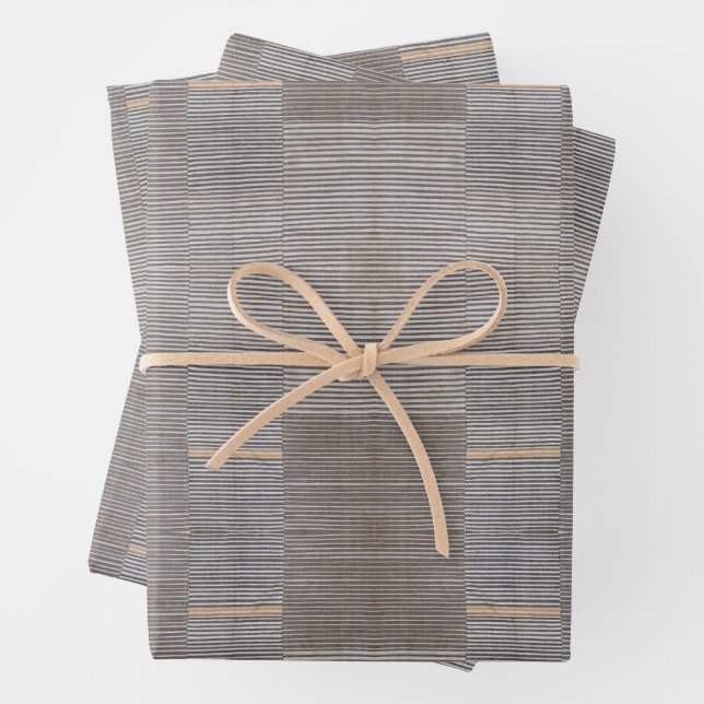 Organic look design Gift Wrap Set of 3 HAMbyWG (In situ)