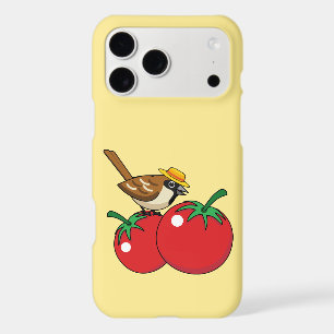 Organic Lover Sparrow Eating Red Tomato