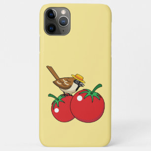 Organic Lover Sparrow Eating Red Tomato iPhone 11 Pro Max Case