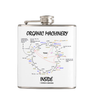 Organic Machinery Inside (Krebs Cycle) Hip Flask