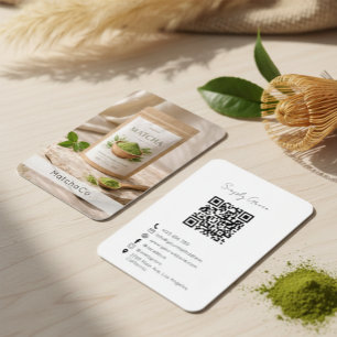 Organic Matcha Powder Natural Matcha QR Code Business Card