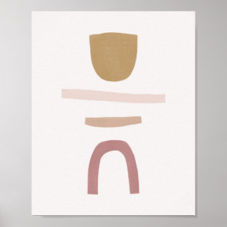 Organic Minimalist Abstract Collage Poster