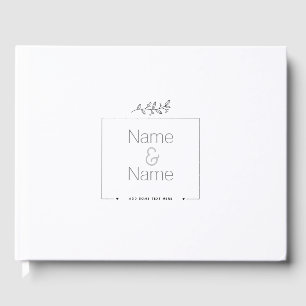 Organic minimalist natural wedding DESIGN EDITABLE Guest Book