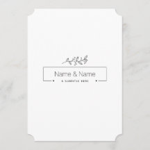 Organic minimalist natural wedding DESIGN EDITABLE