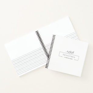 Organic minimalist natural wedding DESIGN EDITABLE Notebook