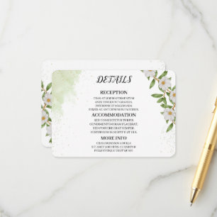 Organic Modern Wedding Enclosure Card