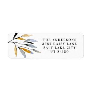 Organic Natural Christmas Holiday Address Label