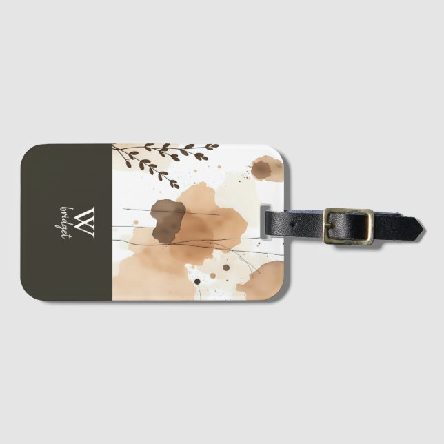 Organic Neutral Flow Composition Luggage Tag (Front Horizontal)