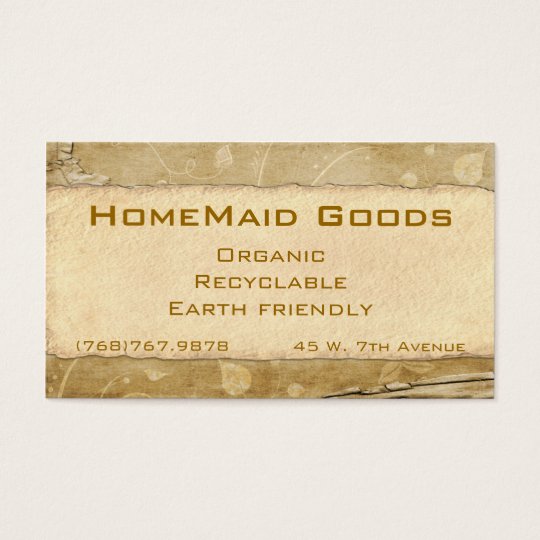 Organic Paper Flowers Business Card
