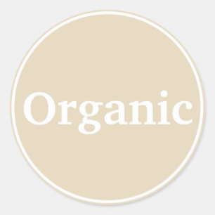 Organic. Pastel. Beige. Health. Food. Skin Beauty Classic Round Sticker
