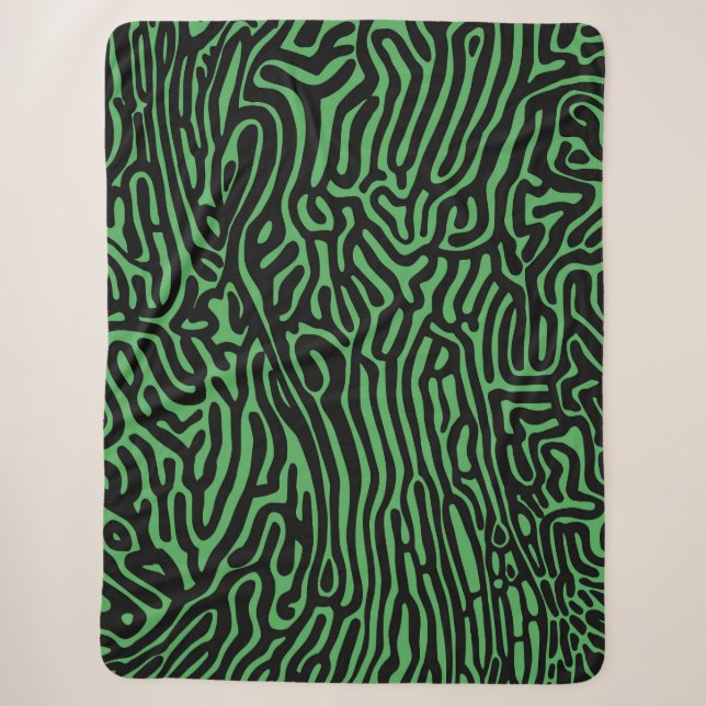 organic pattern abstract background texture nature sherpa blanket (Front)