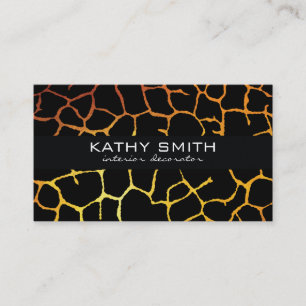 Organic Pattern   Modern, Gold Business Card