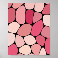 Organic Pebble Design in Shades of Pink