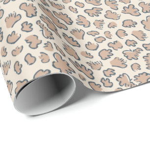 Organic Petal Terrazzo Modern Rustic Terracotta Wrapping Paper
