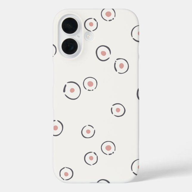 Organic Polka Dot Abstract Boho Dusty Rose Case-Mate iPhone Case (Back)